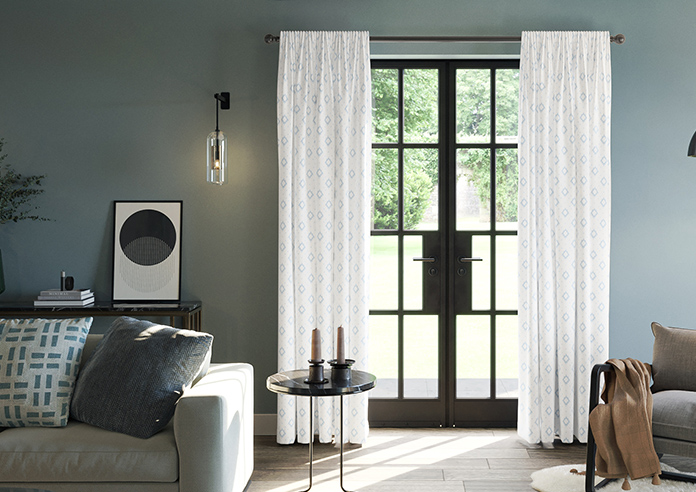 Huaraz Velvet, Mid Blue - Made to Measure Curtains - Image 3